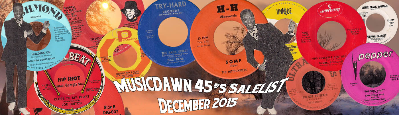 Musicdawn December 2015 45's Sale-List